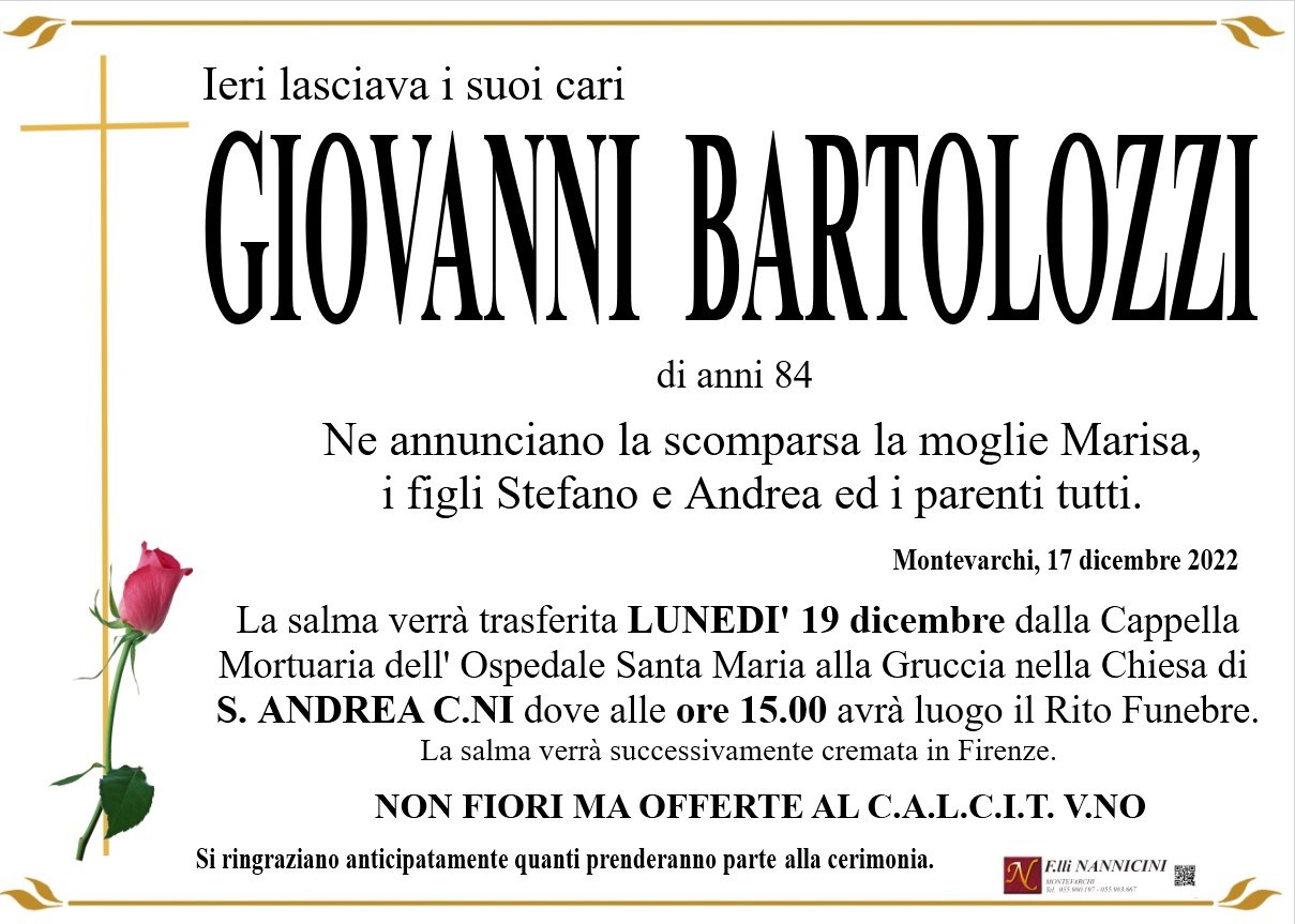 BARTOLOZZI GIANNI