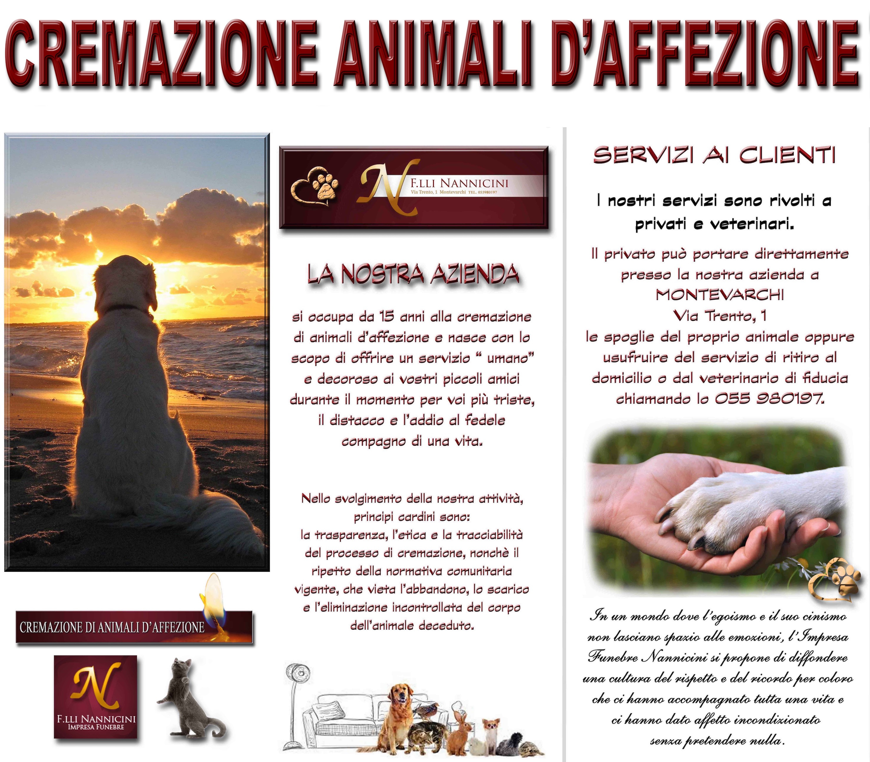 CREMAZIONE ANIMALI D'AFFEZIONE