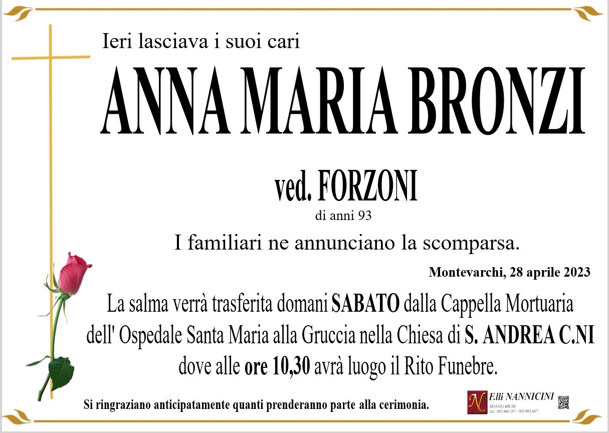 ANNA MARIA BRONZI