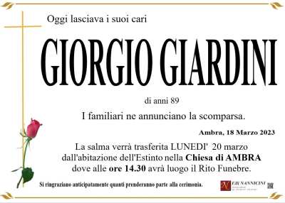 GIORGIO GIARDINI